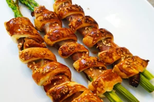 Spargel-Blätterteig-Sticks, Spargel in Blätterteig, Lieblingsrezept, Spargelrezept, einfach, schnell,